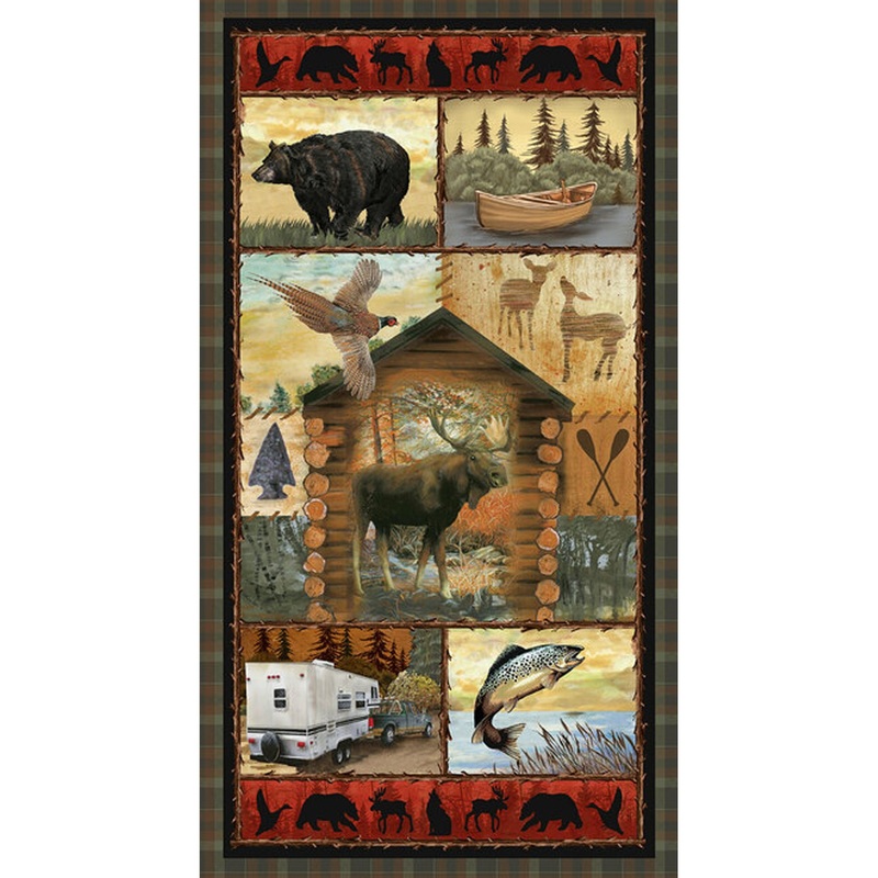 Wilderness Trail Cotton Fabric Panel 2062P-39