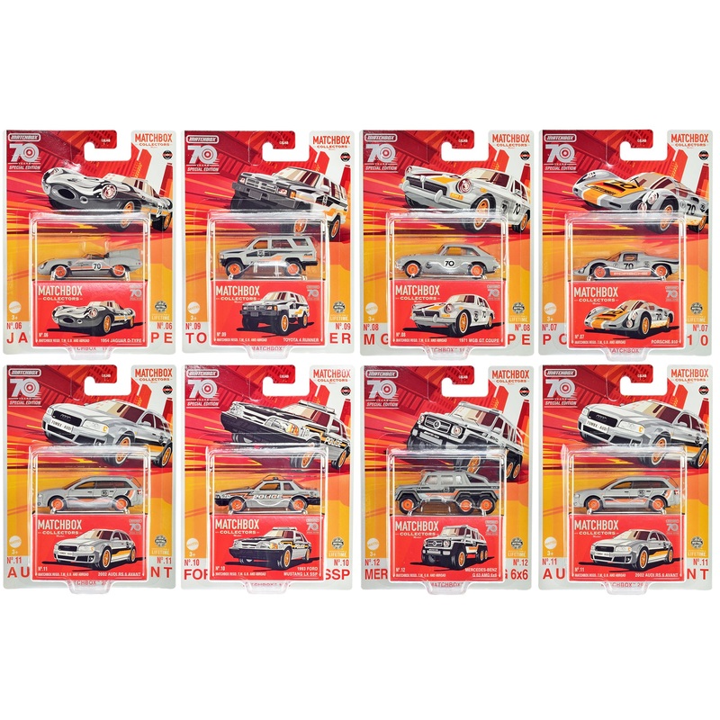 “Collectors” Superfast 2023 S “70 Years” Special Edition Set of 8 pieces Diecast Model Cars by Matchbox