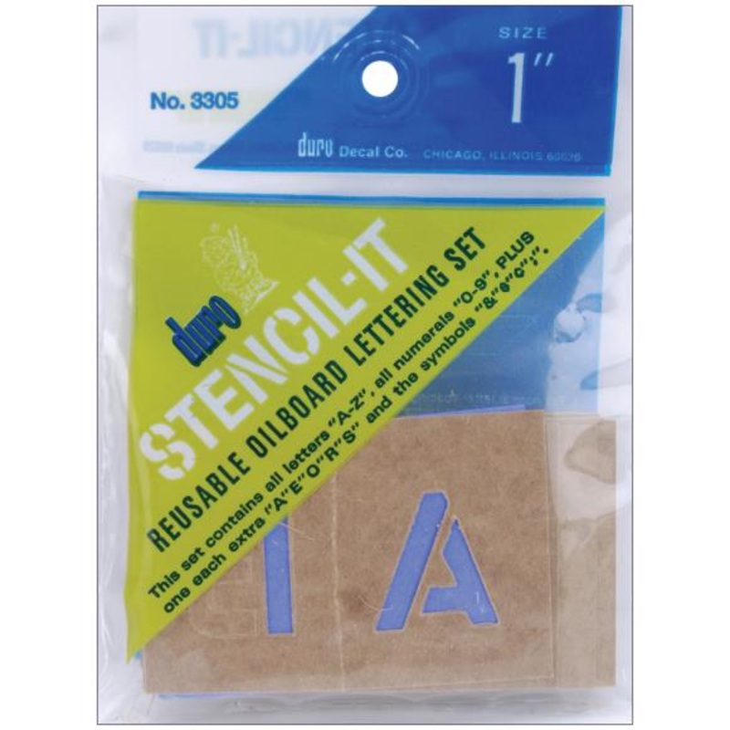 Stencil-It Reusable Lettering Set 1-Inch