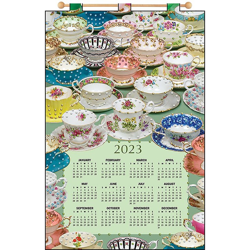 Teacups 2023 Sequin Calendar 4617