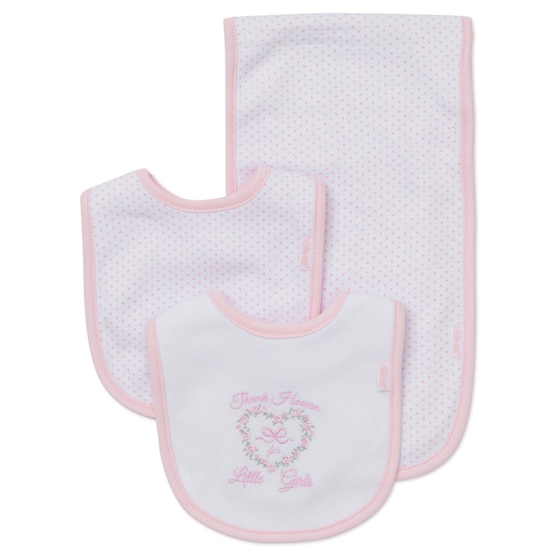 Thank Heaven For Little Girls Bib and Burp Set LB403999N