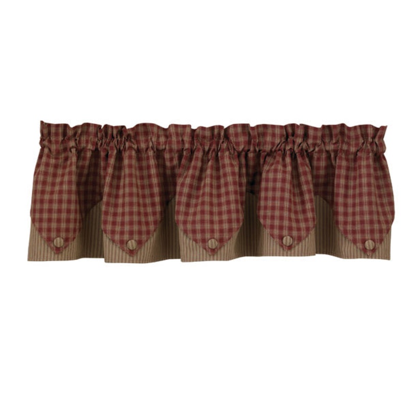 Sturbridge Curtains 315 Wine- Point Valance 72 x 15 inch