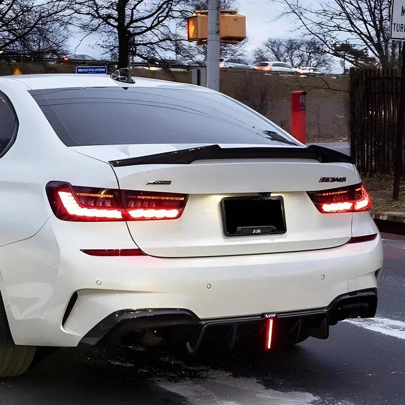 Car Taillights For BMW 3 Series G20 G28 320i 325i 330i 2020-2024 Upgrade LED Dynamic Dragon Scale Taillight Accessories Assembly Black one set CHINA